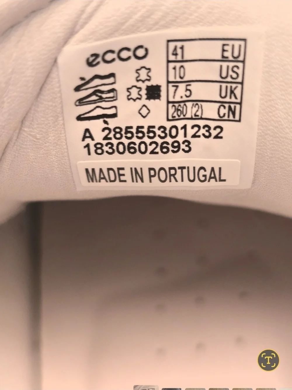 Ecco Women's Gillian Low-Top Sneakers in Gray with White Sole Size 10 EU 41 - Picture 6 of 6